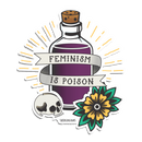 Feminism is Poison Purple | Sticker