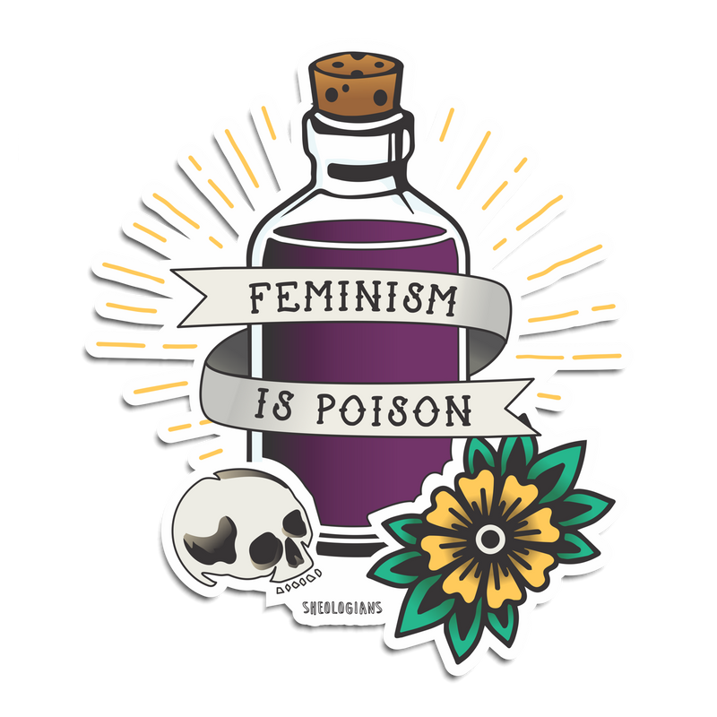 Feminism is Poison Purple | Sticker