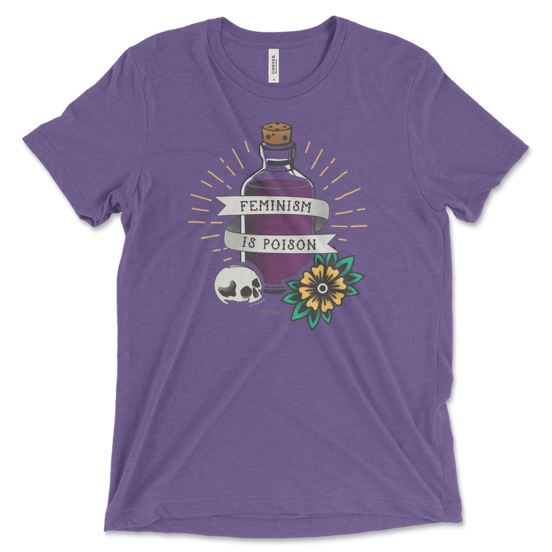 Feminism is Poison Purple | T-shirt
